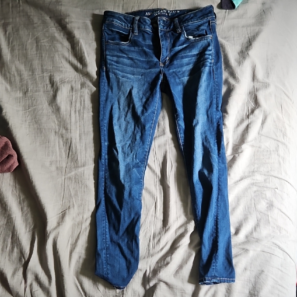 American Eagle Outfitters Blue Skinny Jeans Classic Style